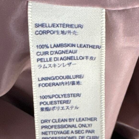 Rebecca Minkoff Mina Lambskin Leather Pleated Shorts Hydrangea Pink SZ 4 - Picture 8 of 11